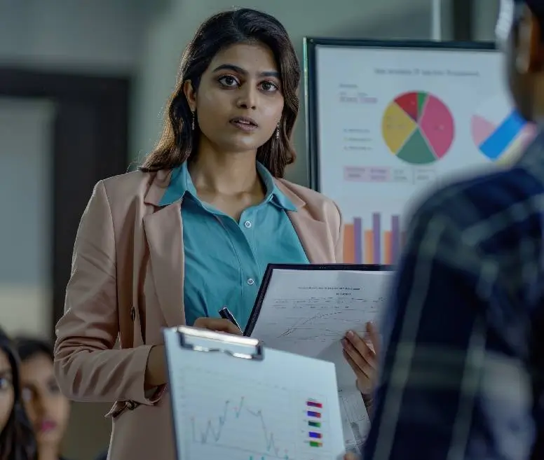 Participants practising mindfulness in resilience training.