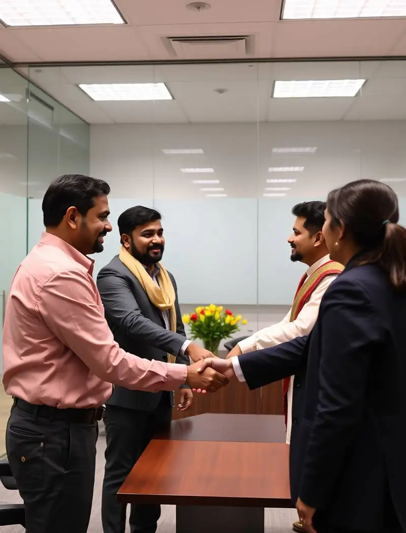 Role-playing session in negotiation skills training.